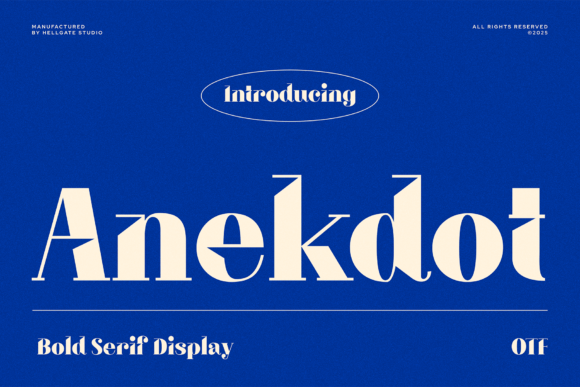 Anekdot: A Bold Serif Font with Vintage Soul