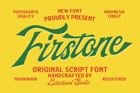 Firstone: The Retro Script Font with Stadium-Ready Spirit