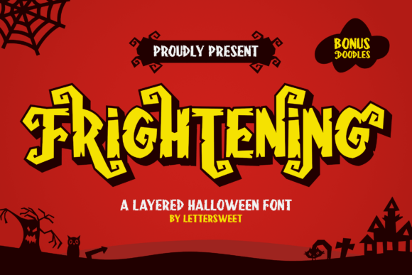 Frightening: The Playful Display Font for Halloween Projects