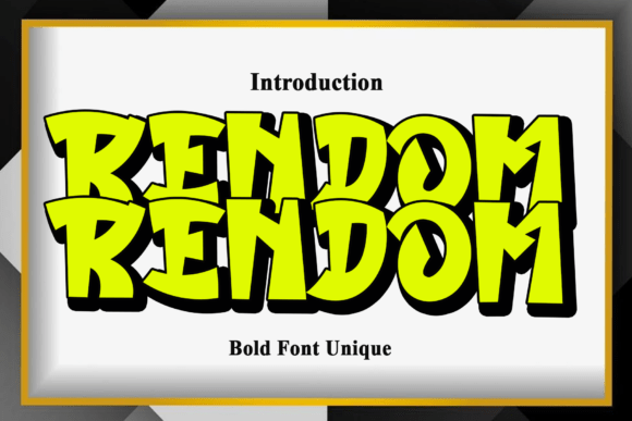 Rendom: The Bold Display Typeface for Modern Branding